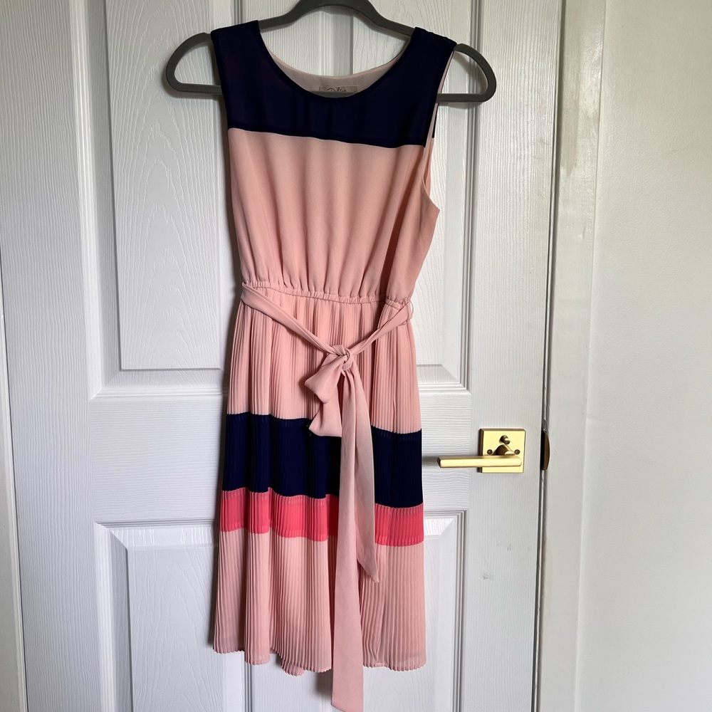 Darling Pink Sleeveless Scoop Neck Sundress